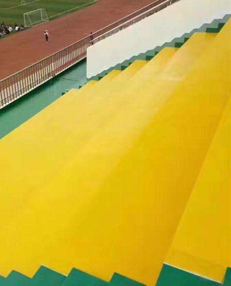 沿河球场台阶翻新修补改造